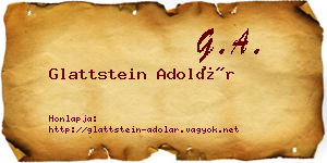 Glattstein Adolár névjegykártya